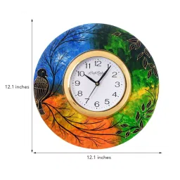 eCraftIndia KWC589 Beautiful & Colorful Senary View Wooden Handcrafted Wall Clock image 3