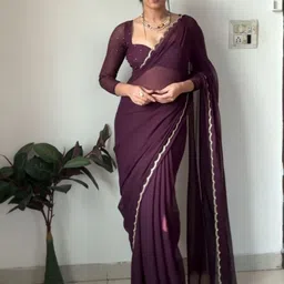 Jinal & Jinal Embroidered Pure Georgette Saree-picture-40