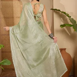 all about you Embellished Beads and Stones Poly Chiffon Designer Saree image 2