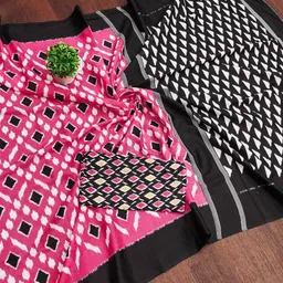 NIKATT Pure Cotton Ikat Saree image 5