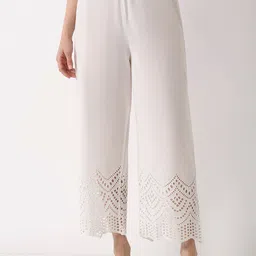 Biba Women Schiffli Embroidered Knitted Ethnic Palazzos-picture-21