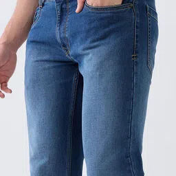 Parx Men Tapered Fit Low-Rise Light Fade Jeans image 4