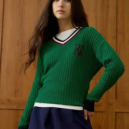 U.S. Polo Assn. Women Ribbed Pullover Sweaters-image-43