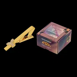 Curren Men Zircon Studded Statement Tie Pin image 2