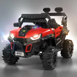 Baybee Roger Rechargeable Battery Operated Ride on Kids Baby Car with Music Bluetooth USB Seat Belt & LED Light (Red)-picture-23