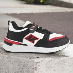 Lil Lollipop AK Patch Detailed Colour Blocked Velcro Closure Shoes - Black-picture-18