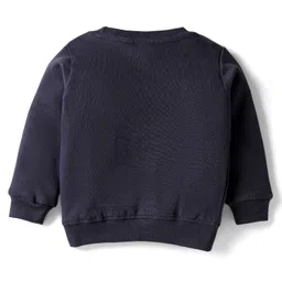 Tango Knit Full Sleeves Winter Wear Fleece Sweatshirt & Lounge Pant Set with Life is Good Print - Navy Blue image 3