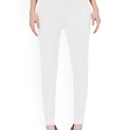MIXFIT Women Slim Fit Cotton Mid-Rise Flat-Front Regular Trousers-image-92