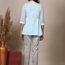 AURELIA Mandarin Collar Top with Trouser Co-Ords image 5