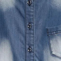 StyleStone Navy Blue Washed Denim Basic Jumpsuit image 2