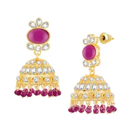 Peora Gold-Plated Stone Studded & Beaded Jewellery Set image 4