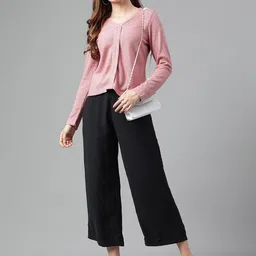 Latin Quarters Striped V-Neck Top image 4