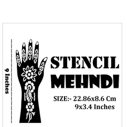 VOORKOMS Combo Mehndi Stencil Sticker For Teenagers & Women Attending Parties Functions image 4