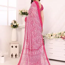HERE&NOW Pure Georgette Leheriya Saree image 4