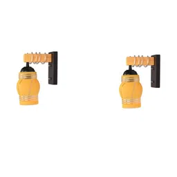 SOMIL Yellow Glass Cylinder Printed Wall Lamps-picture-41