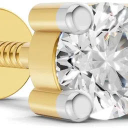 Sparkles Certified Lab Grown Diamond Men's Rose Gold 14kt Stud Earring-picture-17