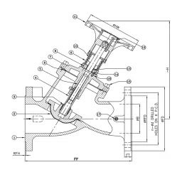 Leader 8 inch, 200 mm R Ductile Iron Double Regulating Balancing Valve, DI 103 image 2