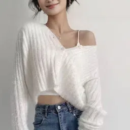 StyleCast Women Woollen Long Sleeves Crop Sweater-picture-35