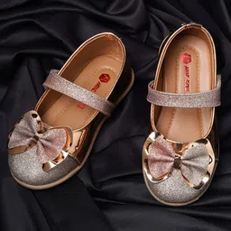 mine sole Minesole Shimmer & Bow Embellished Ballerinas - Rose Gold-picture-22