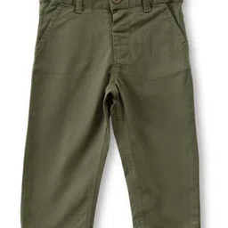 JusCubs Cotton Woven Solid Trousers - Green-image-5