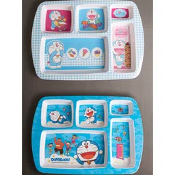 Superware Melamine Kids Partition Plate - Doraemon Sky & Sweet (Set Of 2) - T6540-image-39