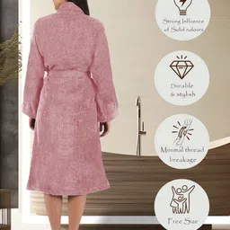 RANGOLI Canningvale Striped Pure Cotton Bath Robe image 3