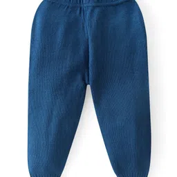 Babyhug Knit Full Sleeves Pullover Sweater & Pant Set Argyle Design - Multicolor image 4