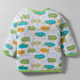 OHMS Single Jersey Knit Full Sleeves Striped Jhablas with Vehicle Print Pack of 5 - Multicolor image 5