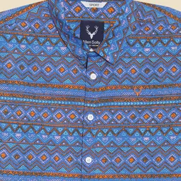 Allen Solly Junior Boys Slim Fit Opaque Printed Casual Shirt image 5