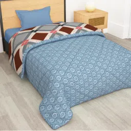 Story@Home Printed Single Comforter For Ac Room (Beige & Grey)-picture-37