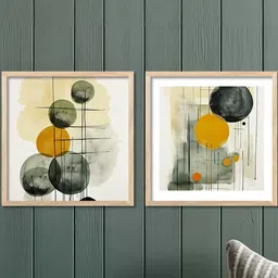 walllane Boho Wall Art With Frame Home Decor Wall Painting For Living Room Office Bedroom-picture-31