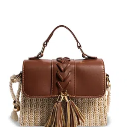 StyleCast x Revolte Women Textured Swagger Satchel Bag-picture-1