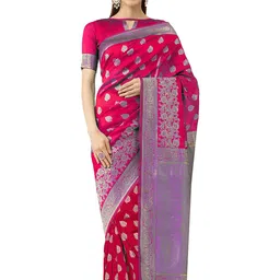 Maroosh Woven Design Zari Banarasi Saree-picture-24