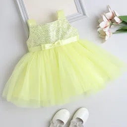 The Magic Wand Girls Embellished Sequined Lace Frills Bows and Ruffles Fit & Flare Dress-picture-33