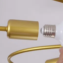 KINIS Gold-Toned & White Quirky Ceiling Lamp image 3