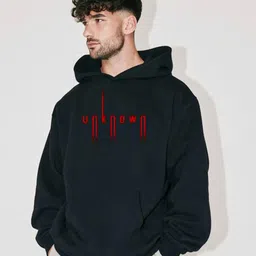 UNKNOWN MEN BLACK SOLID HOODED SWEATSHIRT-image-31