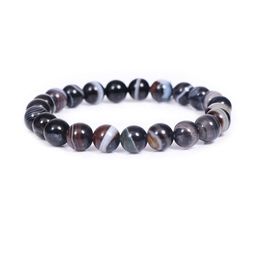Divine souvenirs Unisex Agate Beaded Elasticated Bracelet-picture-28