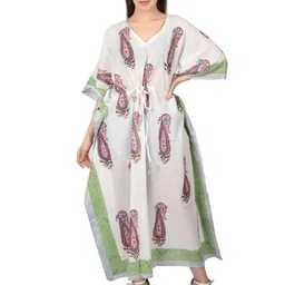 Fabric Venue Women Print Flared Sleeve Kaftan Dress-picture-10