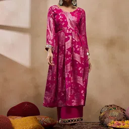 MABISH by Sonal Jain Woven Design Zari Anarkali Kurta & Palazzos-picture-31
