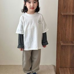 LULU & SKY Girls Striped Drop-Shoulder Sleeves T-shirt-picture-14