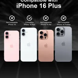 LIRAMARK Solid Printed iPhone 16 Plus Back Case Mobile Accessories image 2