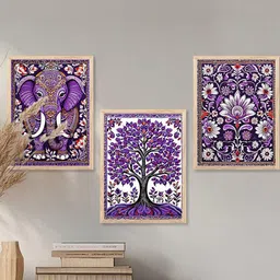walllane Floral Wall Art With Frame Home Decor Wall Painting For Living Room Office Bedroom image 3