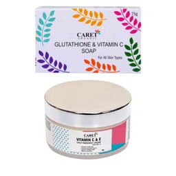CARET ORGANIC Set Of 2 Vitamin E Radiance Cream - 50 g & Glutathione Soap - 75 g image 3
