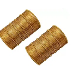 Shasmi Gold Glass Artificial Stones Bangle image 2