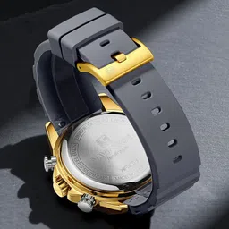 Naviforce Men Embellished Dial & Straps Analogue and Digital Watch NF9253T_G GY GY image 4