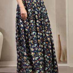 SUNEKH Self Designed Cotton Flared Maxi Skirts image 3