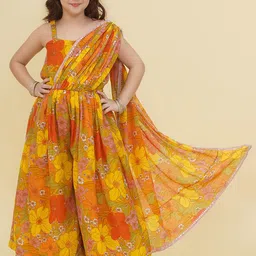 Bitiya by Bhama Floral Print Off-Shoulder Fit & Flare Maxi Dress-image-85