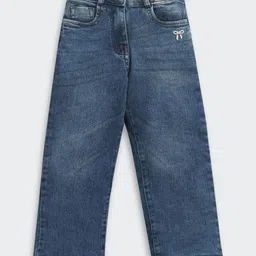 Tiny Girl Girls Wide Leg Mid-Rise Light Fade Stretchable Cotton Jeans-picture-16