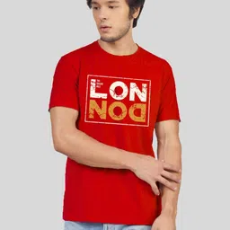 Greylongg Men Typography Printed Round Neck Cotton T-shirt image 1