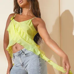 Stylecast X Slyck Ruffles Longline Top image 2